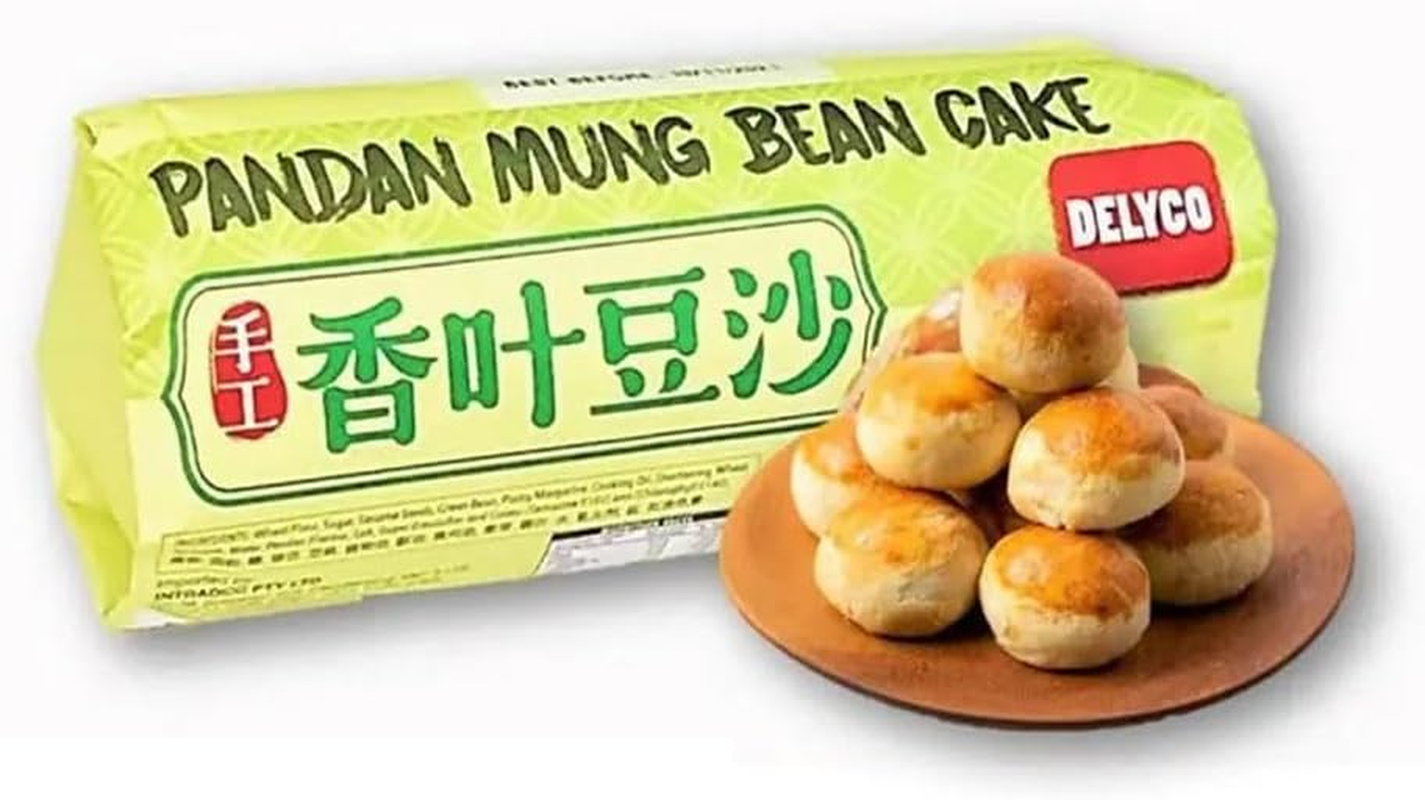 Delyco Sweet Mung Bean Cake Tau Sar Piah Classic Malaysian Pastry Singapore Snack on the Go Cookie Homemade Cake 400G image number 6