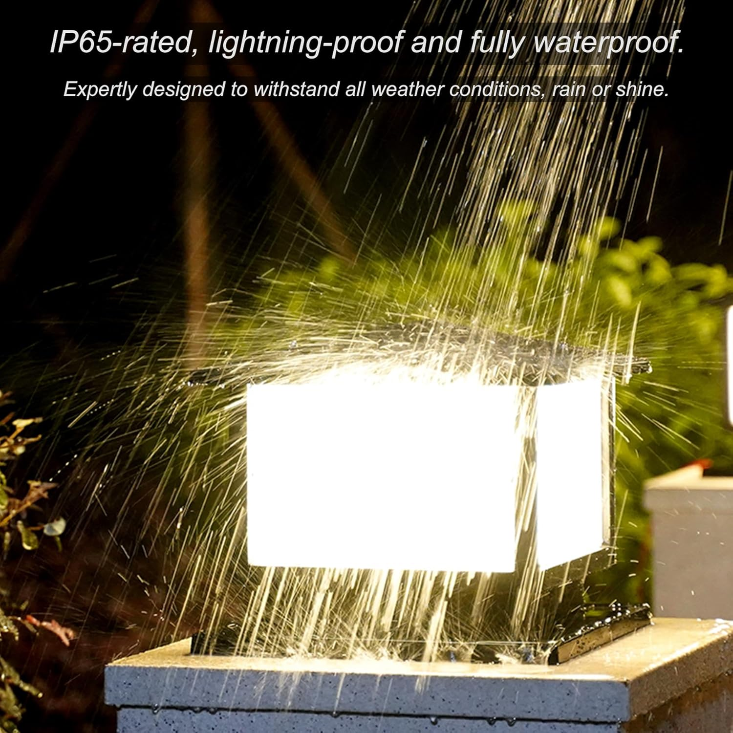 Fence Post Solar Lights Solar Post Cap Lights Post Lights Outdoor Post Lights Post Lights Outdoor Deck Lights Post Lights Outdoor Deck Post Lights Powered Lamp Posts Outdoor Lighting image number 4