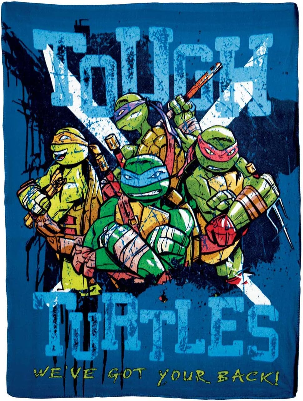 Nickelodeon'S Teenage Mutant Ninja Turtles, Cowabunga Dudes Fleece Throw Blanket, 46" X 60", Multi Color