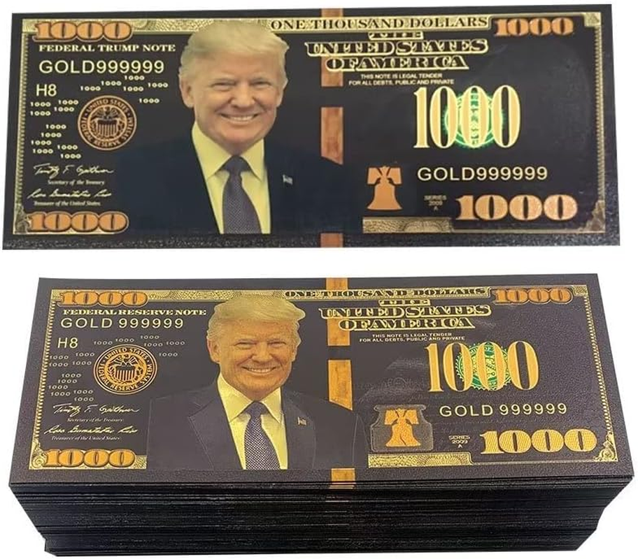 Black Gold Dollar Bills, 100 Gold Bills Bank Note for Collectors, 10Pc-100 Black Gold