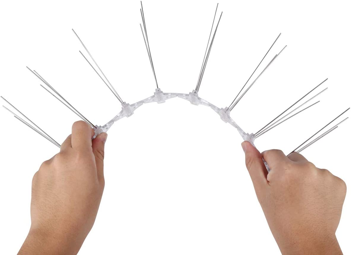 Skycabin Stainless Steel Pre-Assembled Bird Spikes for anti Seagull Possume Magpie Covers 4.8M Bird Deterrent Spike Fence to Keep Pigeon off from Garden Balcony Roof Window image number 6