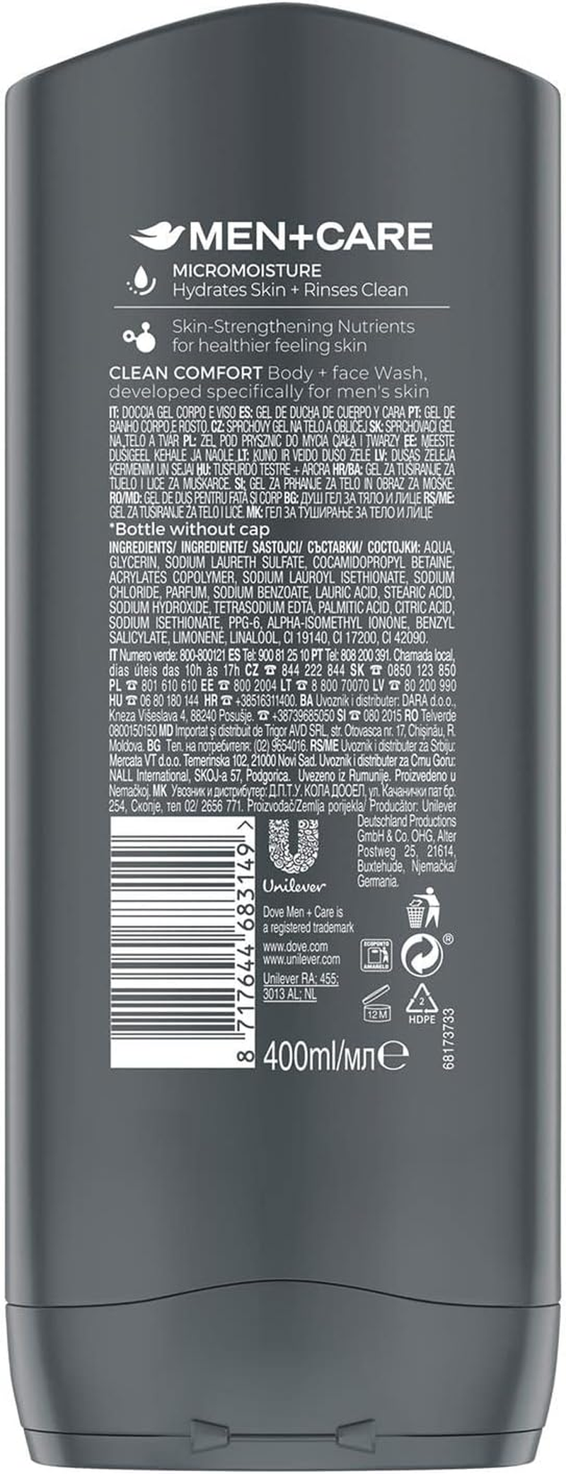 Dove Men+Care Body and Face Wash Clean Comfort 13.5 Oz image number 3