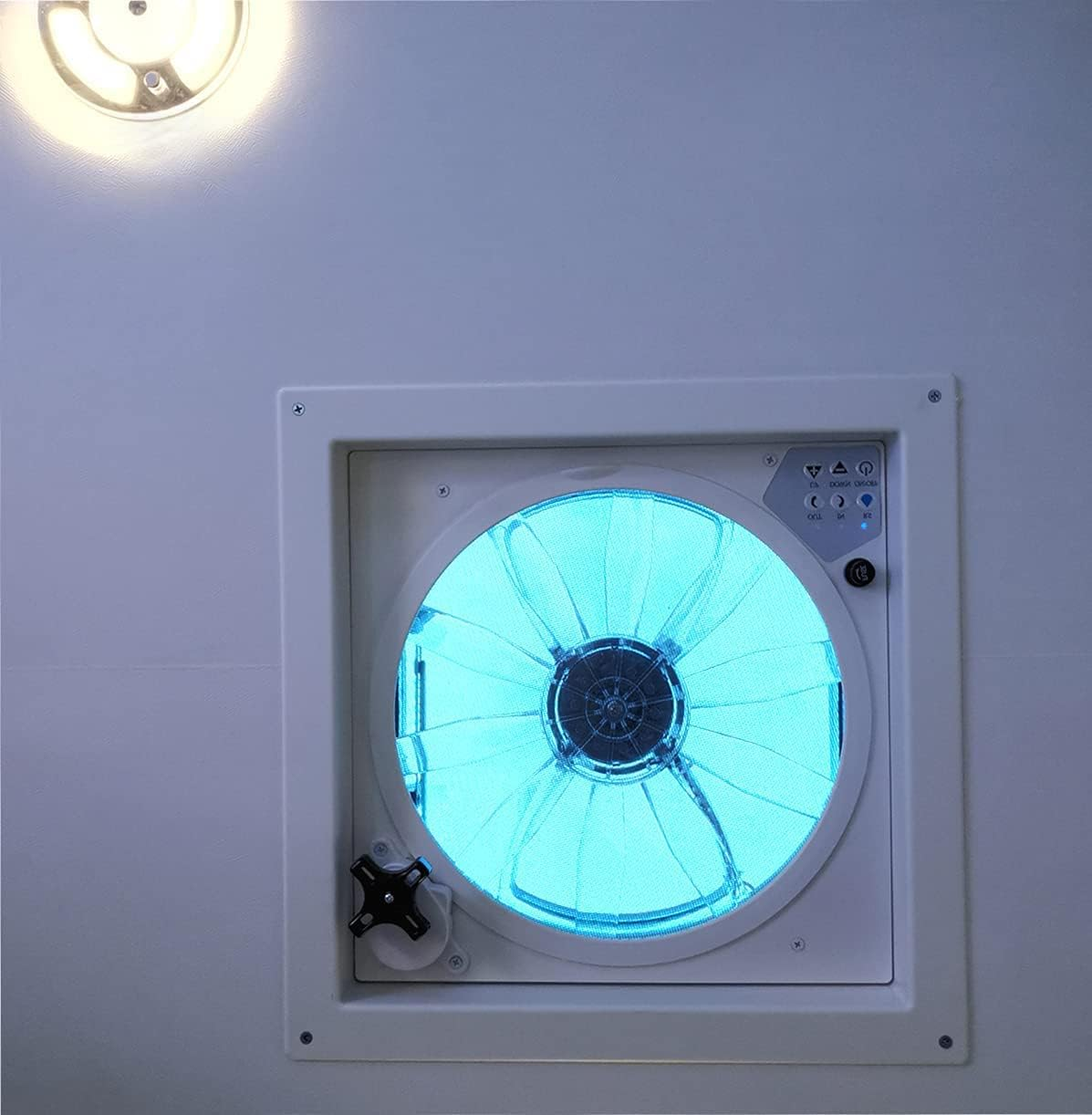 RV Roof Vent Fan 12V Auto Remote Control 14'' Inch 10 Speed (Smoke) image number 1