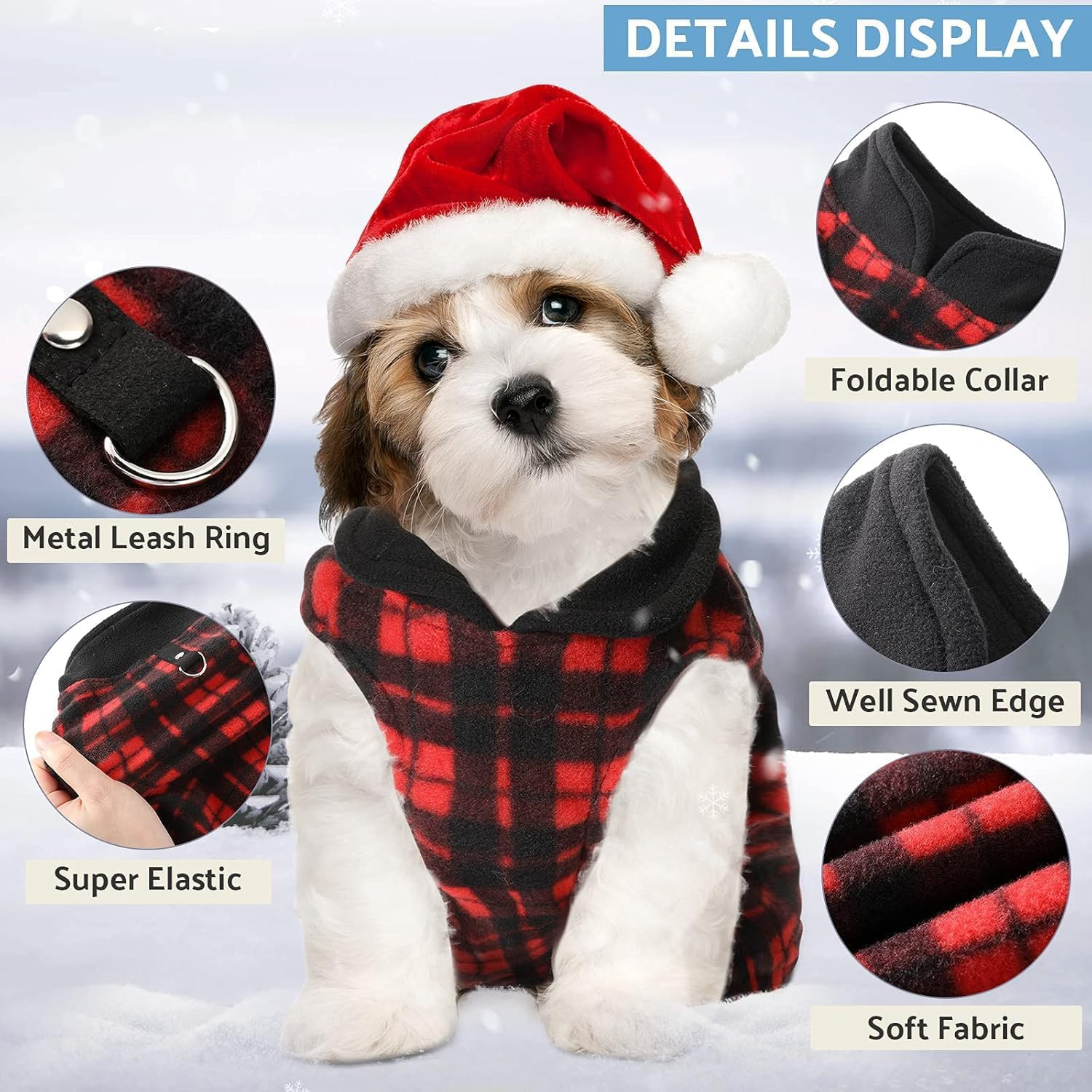4 Pieces Winter Fabric Dog Sweater with Vest Dog Pullover Jacket Warm Pet Dog Clothes for Puppy Small Dogs Cat (Multiple Colors, M)