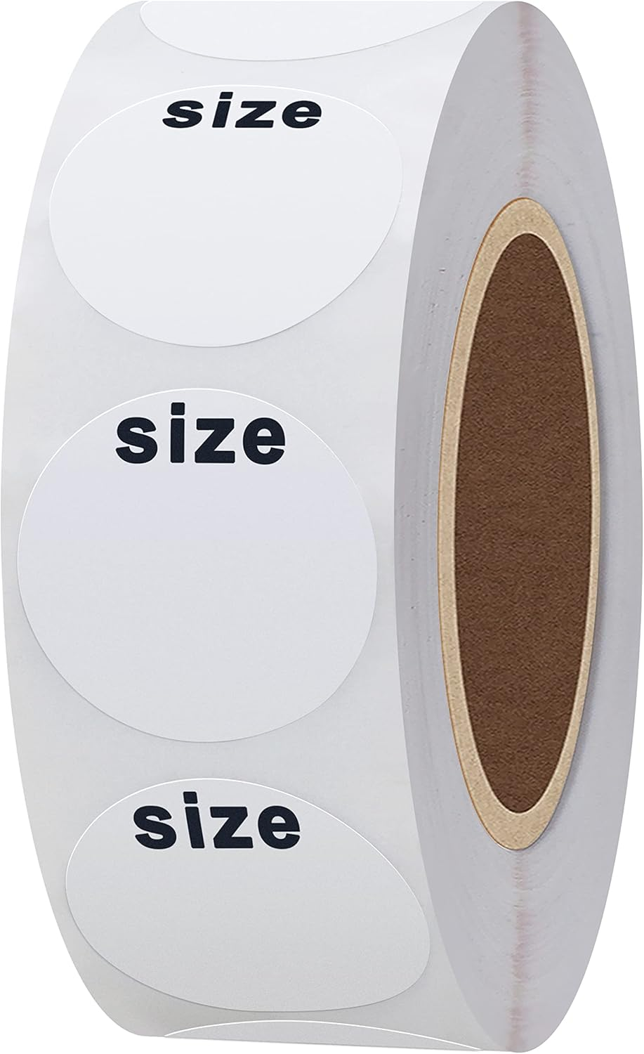 Hybsk 500 Pcs Clothing Size Stickers round Blank Stickers White round Self Adhesive Labels for Apparel Retail, Clothing（White） image number 4