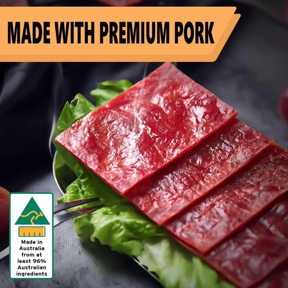 OLOIYA Sliced Pork Jerky Specialty Meat Snack Flavorful Read to Eat Snack Sweet Spicy Flavor Dried Meat Snack with 15.9 Protein per Serving, 190G image number 3