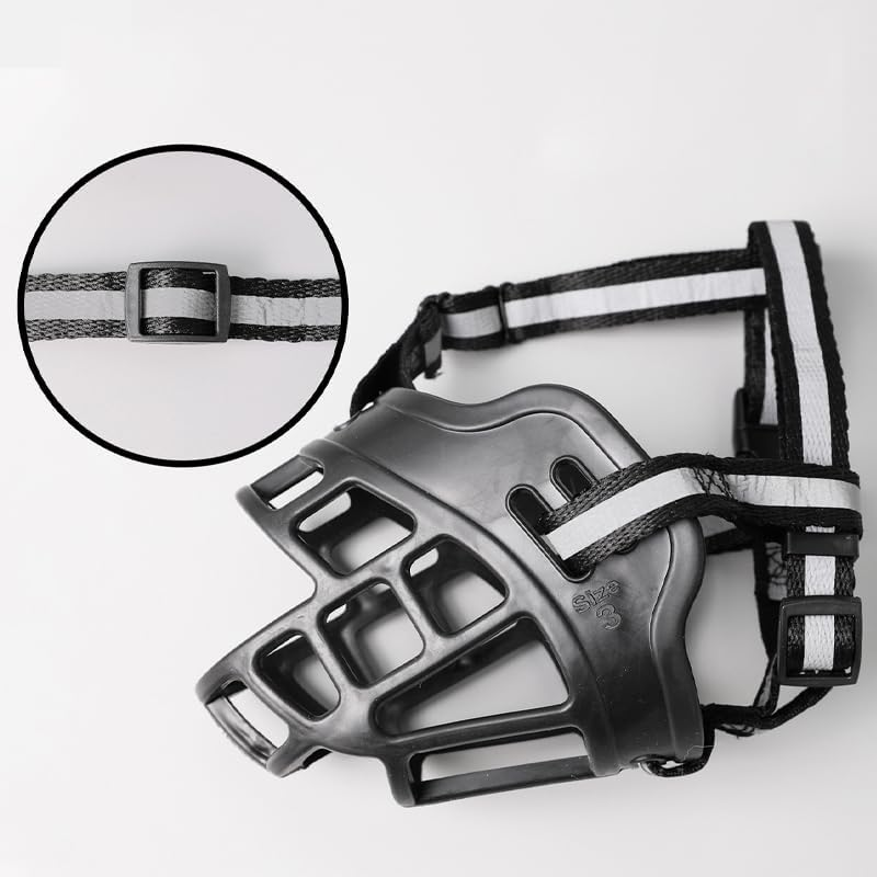 6 Sizes Adjustable Pet Dog No Bite Silicone Basket Muzzle Cage Mouth Mesh Cover image number 6