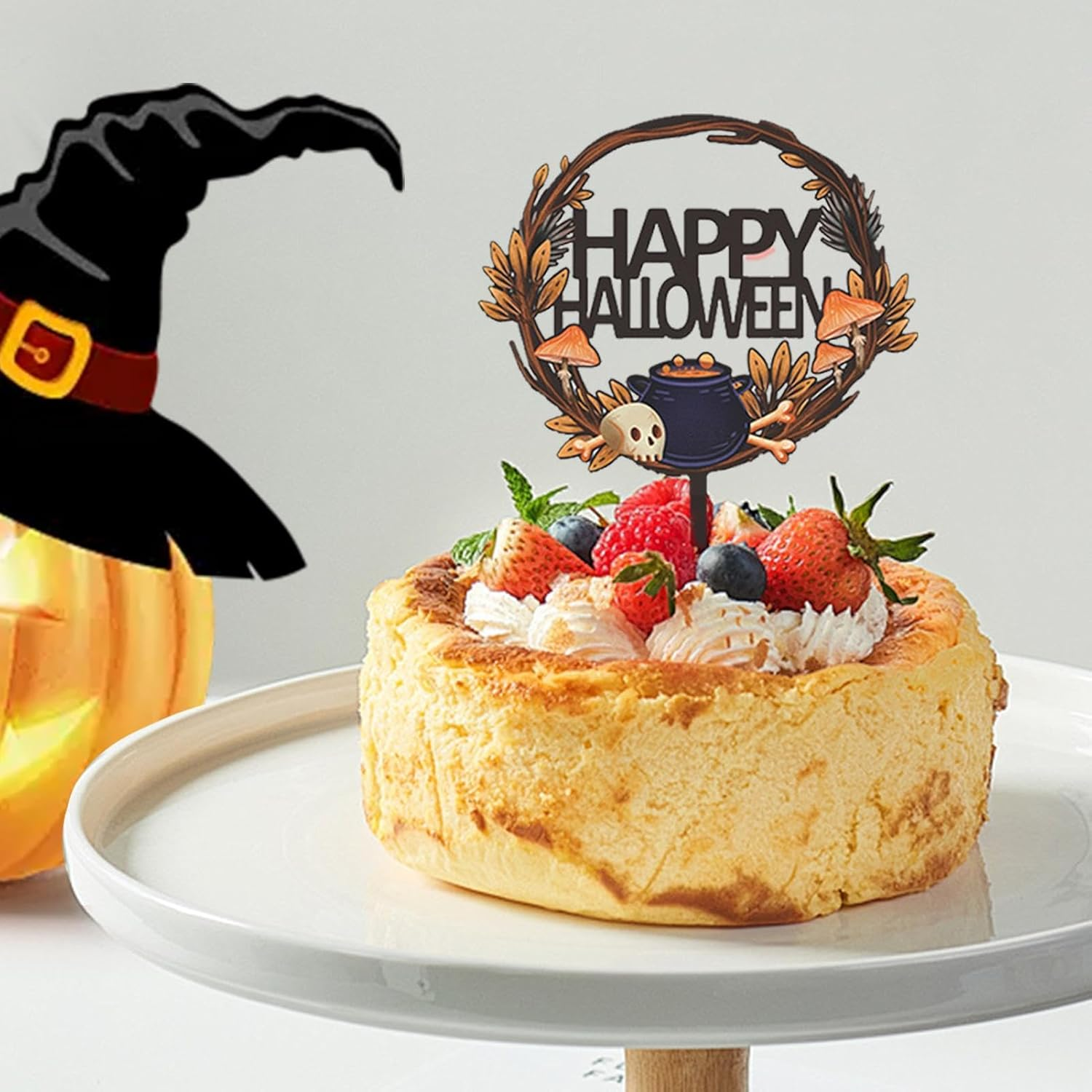 Halloween Party Cake Decoration,Table Decoration Cake Topper - Cake Decoration Cards Table Decoration Supplies Halloween Party Cake Decorations Horror for Boy Girls image number 2