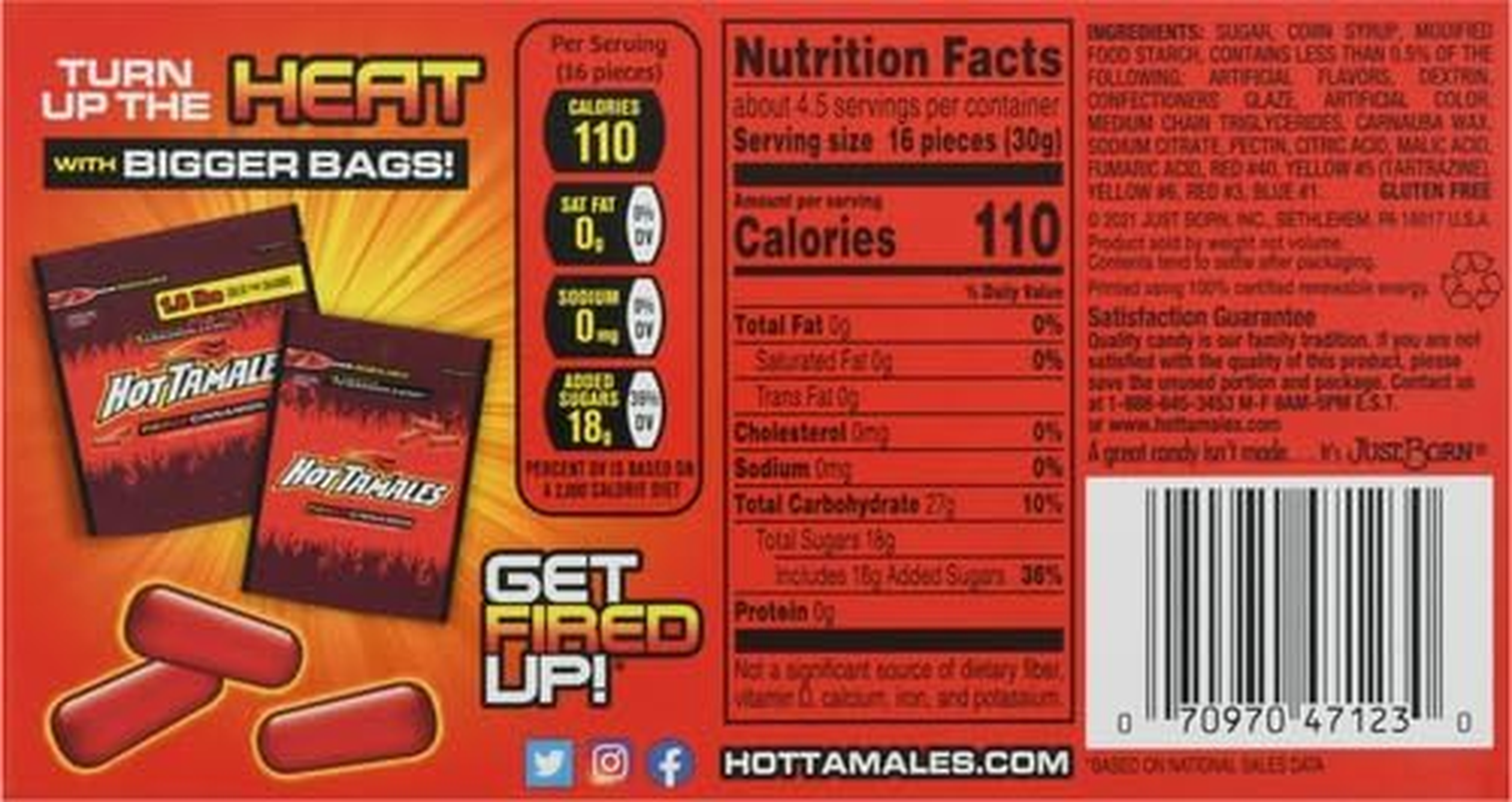 Hot Tamales Cinnamon Flavored Candy, 5 Ounce image number 1