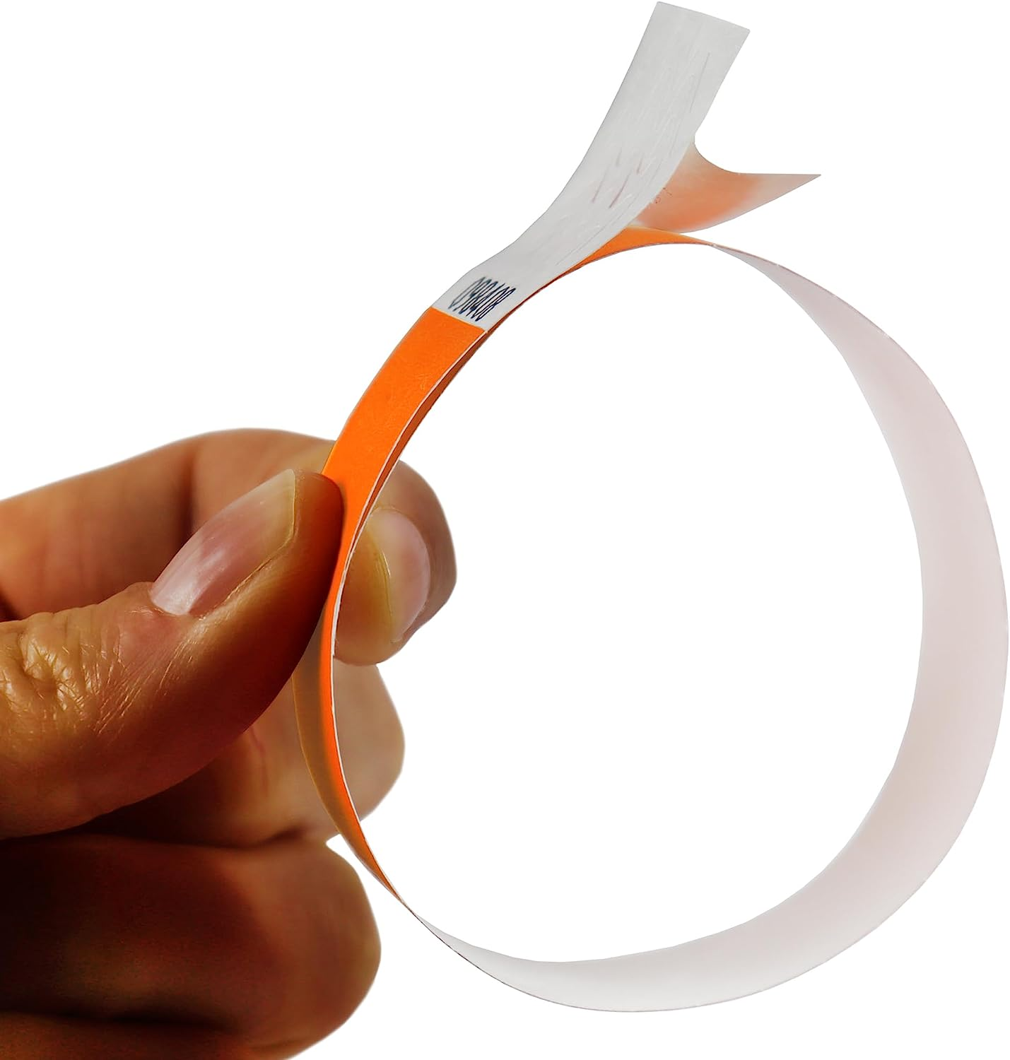 100 Orange Tyvek Wristbands 19Mm with Tape Closure Waterproof ID Bands Age Proof Security for Events image number 1