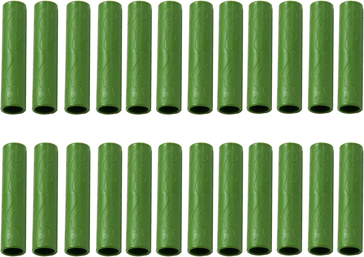 24PCS 11Mm Garden Stake Straight Connectors, Plastic Garden Stake Connecting Pipe, Green Plant Support Stake Connectors for Plant Stakes image number 3