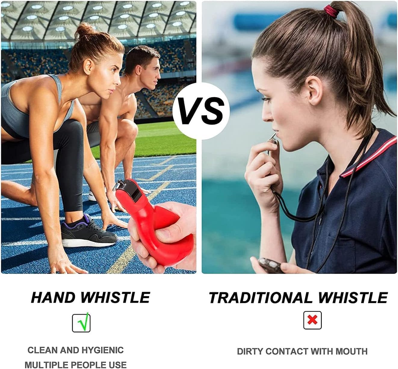 Hand Squeeze Whistles Coaches Whistle Manual Sports Trainer Whistles, 2Pcsportable Squeeze Whistle,Hand Squeeze Whistles Coaches Whistle Loud Manual Sports Trainer Whistle for Training image number 3