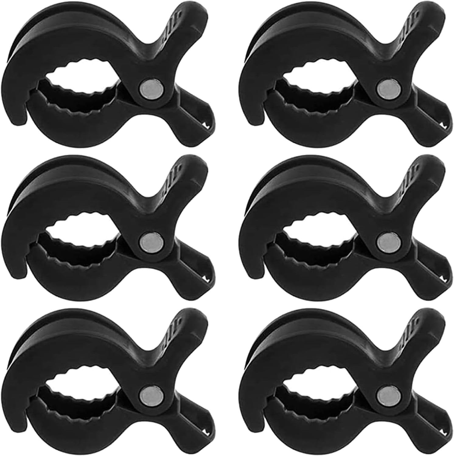 WADY Stroller Pegs to Hook Muslin Sun Shade to Canopy, 6 PCS Car Seat Cover Clips, Nursing Cover, Pram Toy Holder, Plastic Universal Clip, Blanket Clamp, Stroller Clips Buggy Accessory (Black)