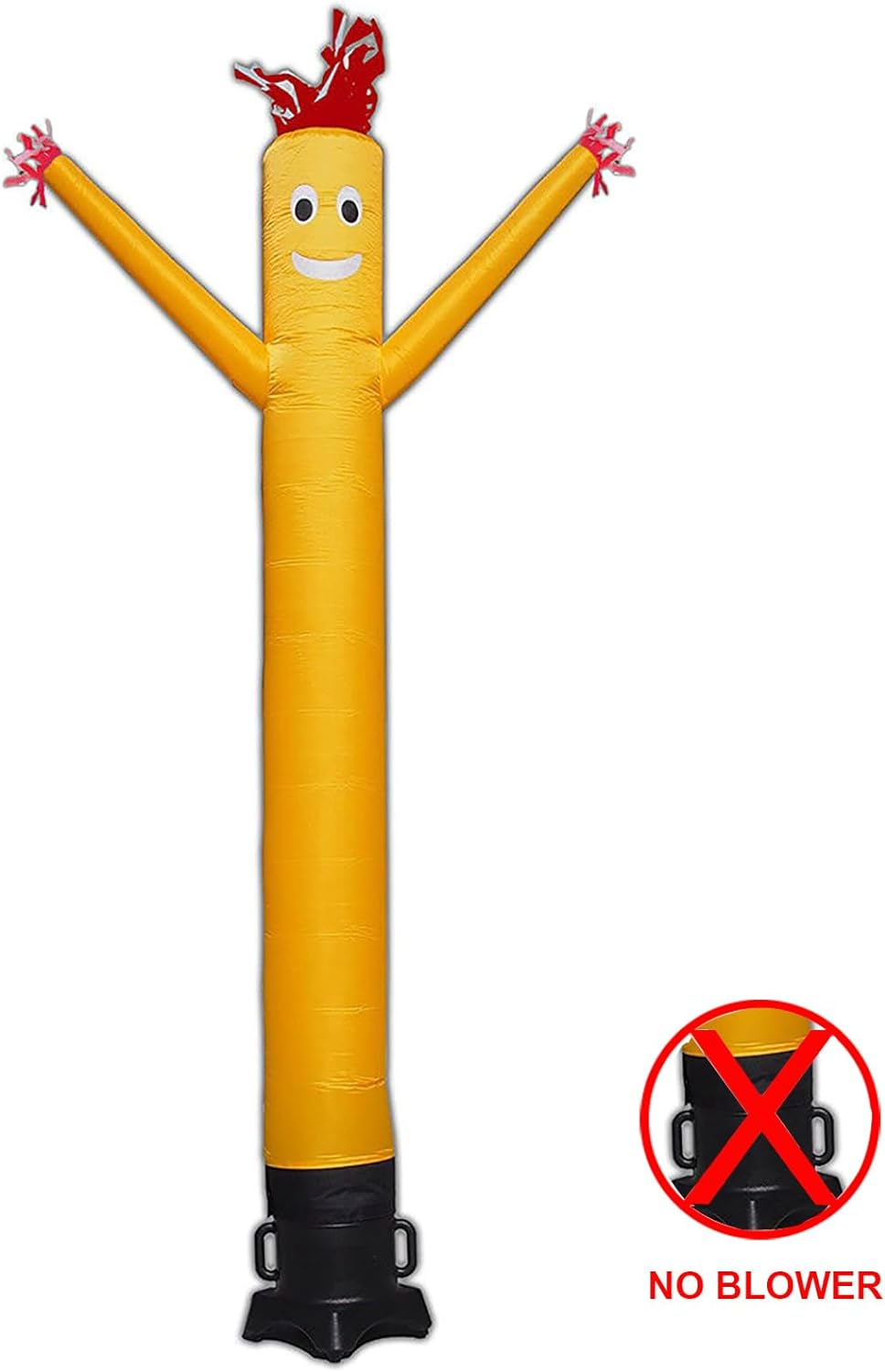 20Ft Inflatable Dancer Wind Dancer Tube Man Cartoon Air Puppet Outdoor Sky Dancing Man for Advertising (No Blower)(Yellow) - 3M Yellow image number 4