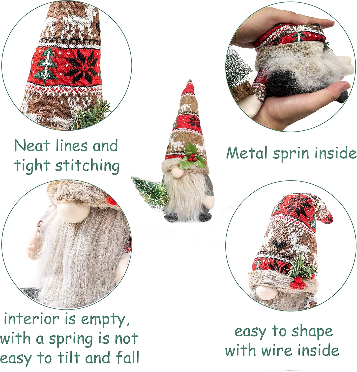 Christmas Tree Topper, Gnome Christmas Decoration, Star Tree Topper, Gnome Christmas Tree Topper, Hand Made Christmas Tree Decoration image number 2