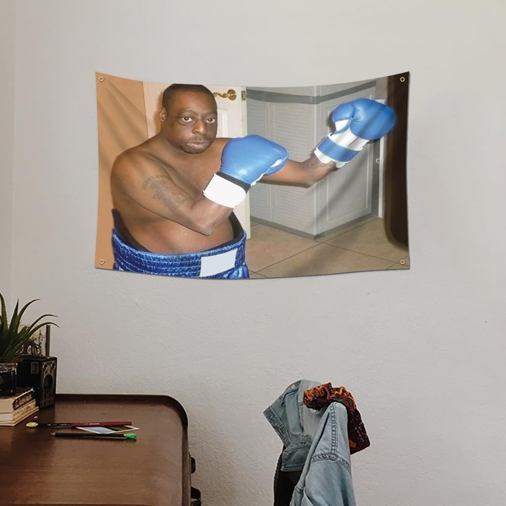 Boxing Green Lester Flag 3X5 Feet Funny Tapestry for College Dorm, Man Cave, Frat Wall, Outdoor Decor with 4 Brass Grommets - Room Decor, Gift image number 2