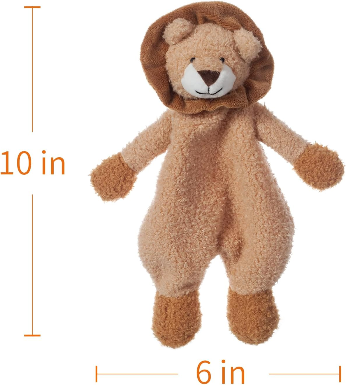 Apricot Lamb Snuggler Plush Infant Stuffed Animals Hug Lion Security Blanket Plush Baby Lovey (Hug Lion, 10Inches) image number 4