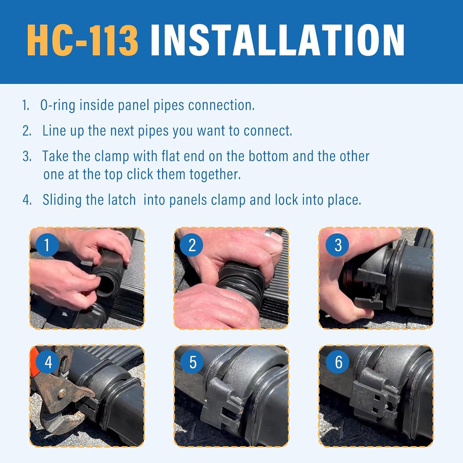 Panel Clamp Assembly for Heliocol Swimming Pool image number 2