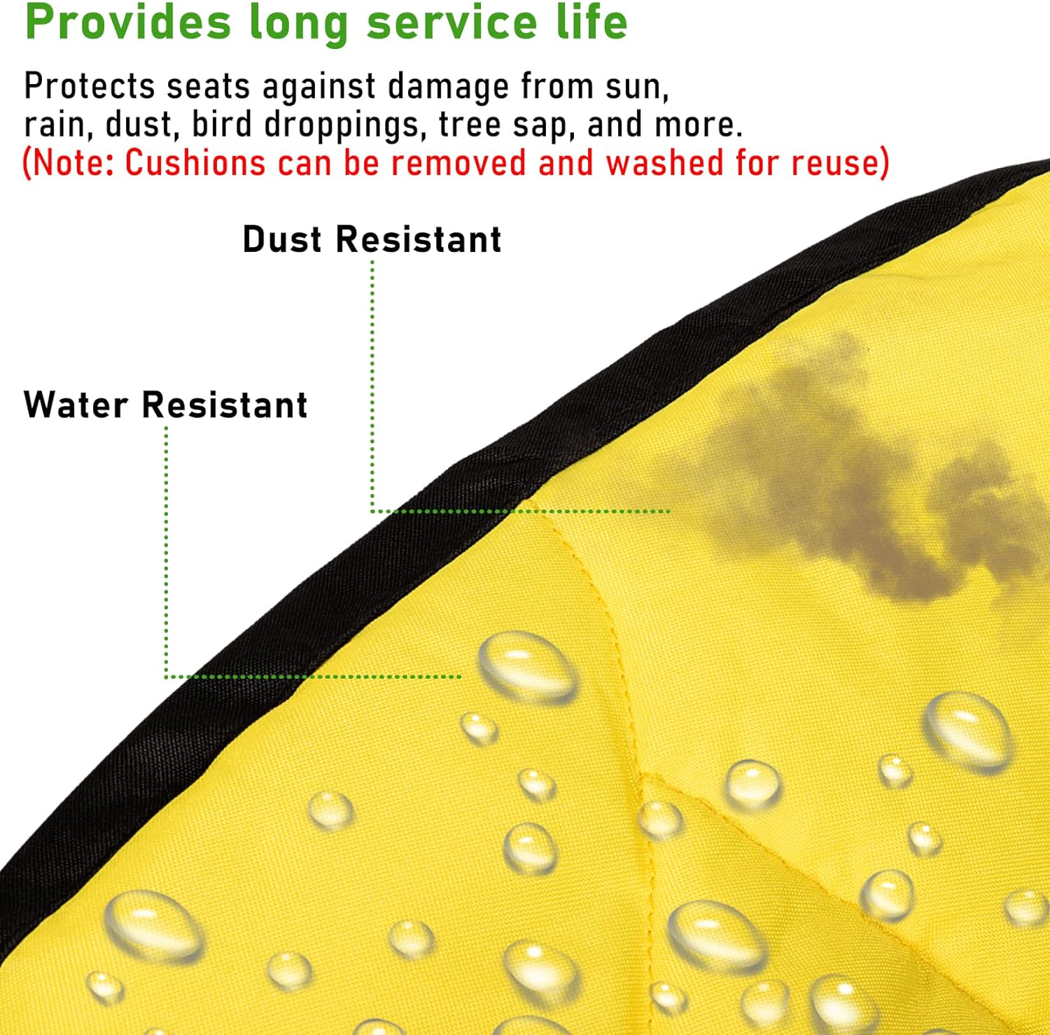 LP68694 Seat Cover Compact Utility Tractor Cushioned Seat Cover Fits for John Deere Compact Utility Tractor with Armrest 1025R,2025R - Oxford 300D Fabric, Waterproof image number 5