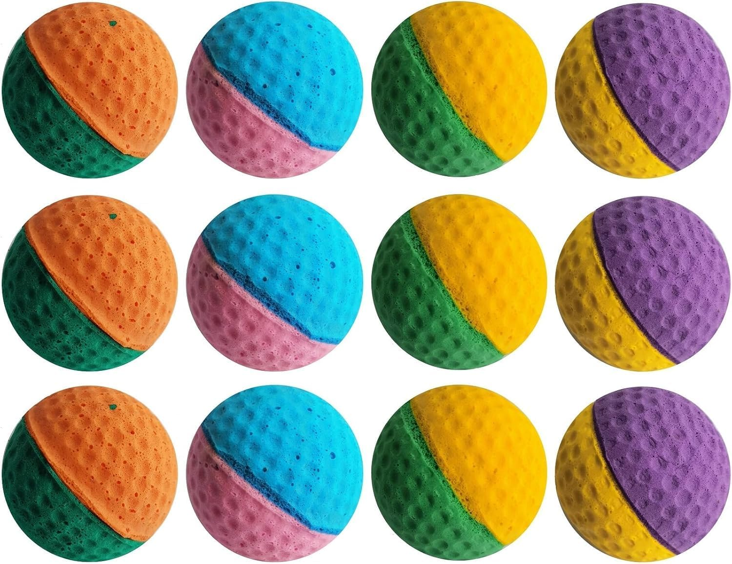 Cat Foam Ball Toy - Sponge Soccer Ball (Mini, Two Color Pet Ball) image number 4