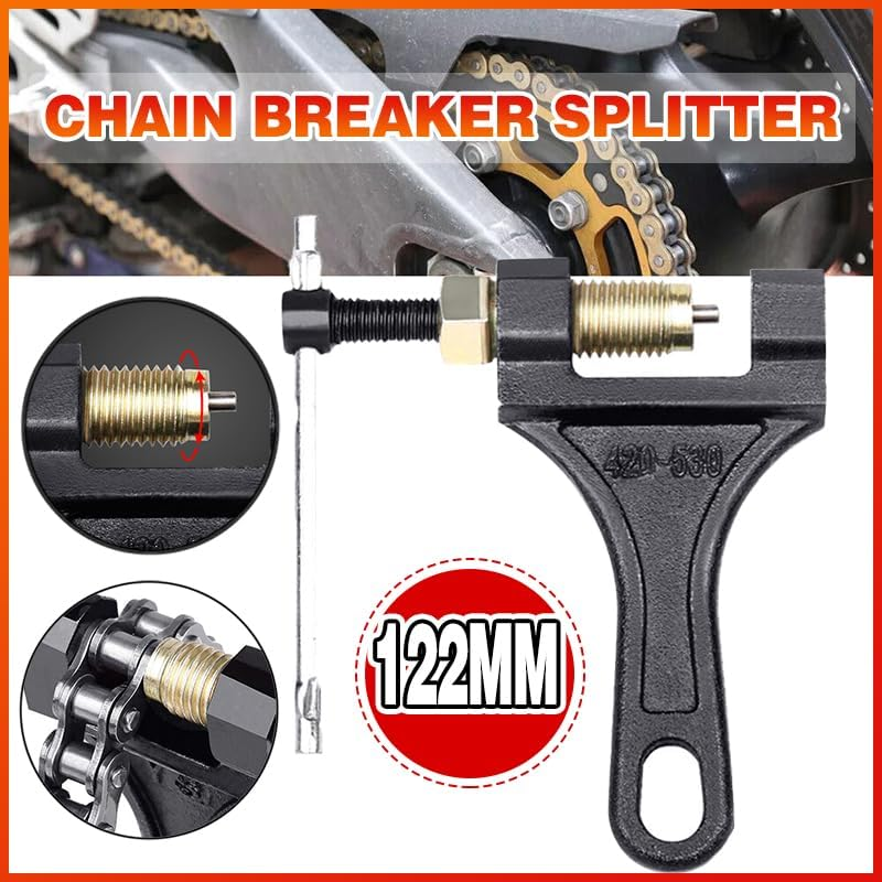 AIMALL Heavy-Duty Chain Breaker Tool | Splitter Cutter for Motorcycle and Bike Chains | Compatible with #420, #428, #520, #525, and #530 Chains