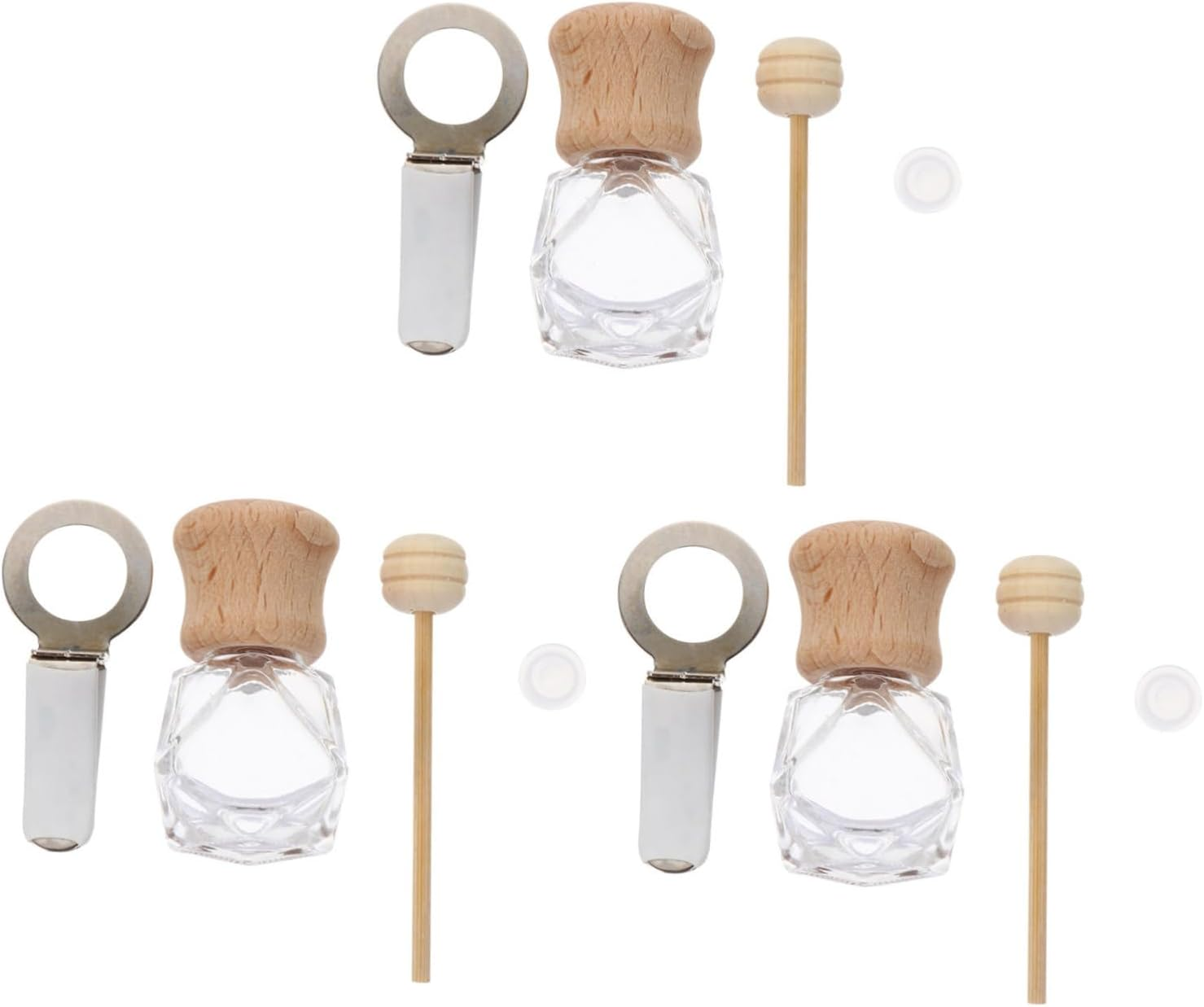 Ciieeo 3Pcs Car Diffuser Bottles Perfume Bottle for Auto Fragrance Aromatherapy Air Fresheners Easy Install for Car Elegant Design For