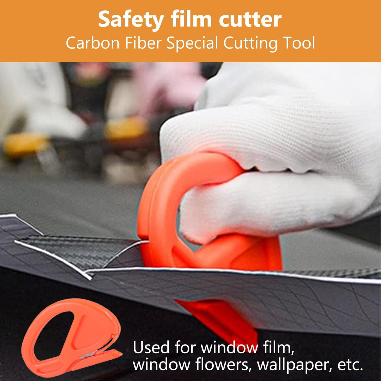 15 Pieces of Automotive Vinyl Packaging Kit, Including Extendable 9Mm Art Knives and Blades, 4-Inch Felt Scraper, Automotive Vinyl Wrapped Window Film Kit, Suitable for All Types of Window Films image number 2