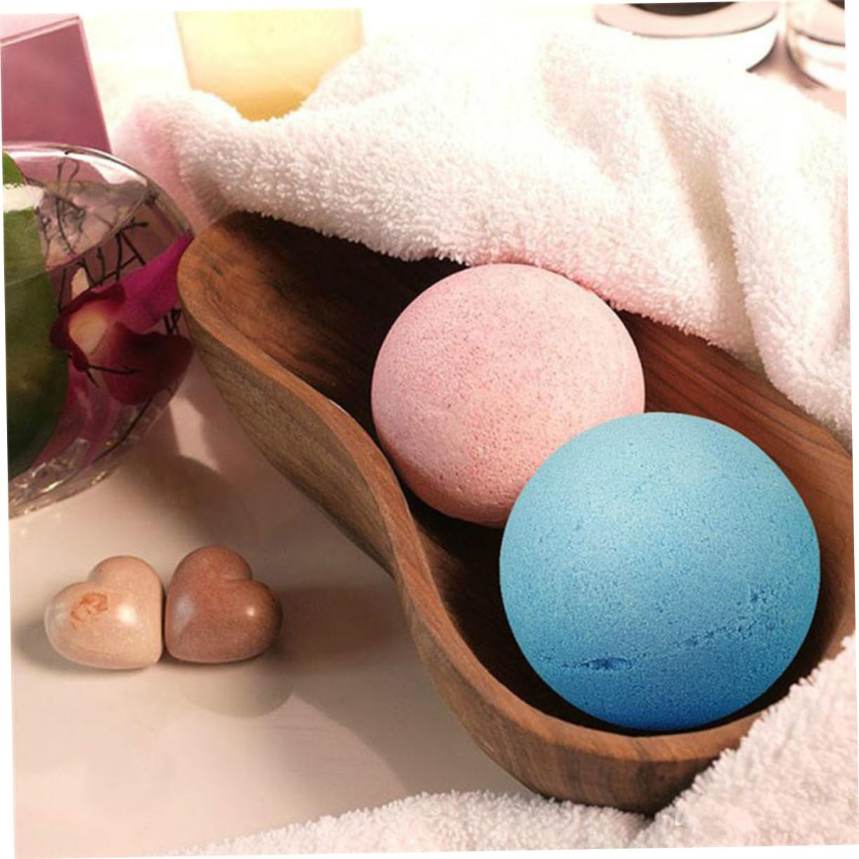 6Pcs Bath Salt Balls Set Organic Stress Relief for Women Exfoliating Bubble Balls for Relaxation Suitable for Home Spa and Self-Care image number 4