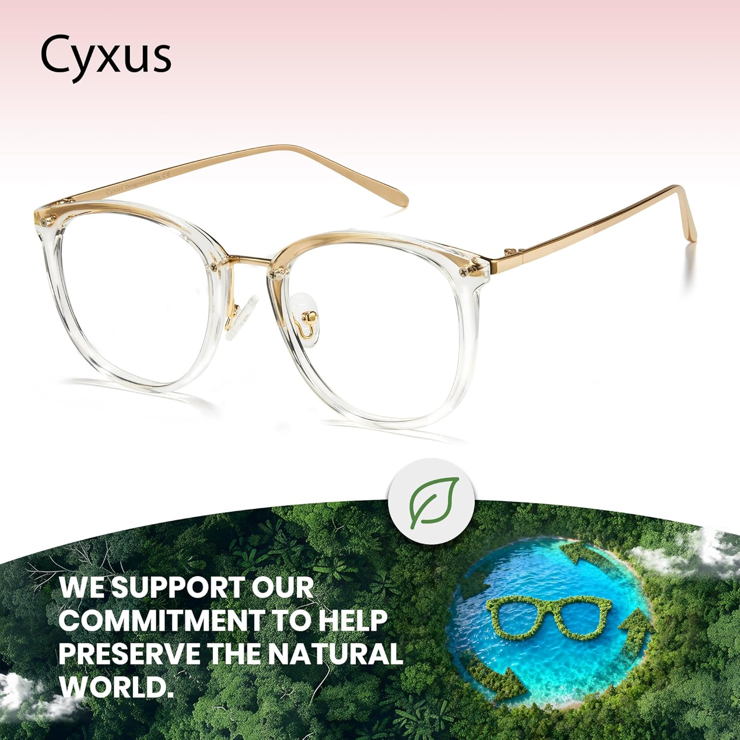 Cyxus Blue Light Glasses for Women, Blue Light Blocking Eyeglasses for Women, round Computer Eyewear anti Eye Strain Glasses image number 1