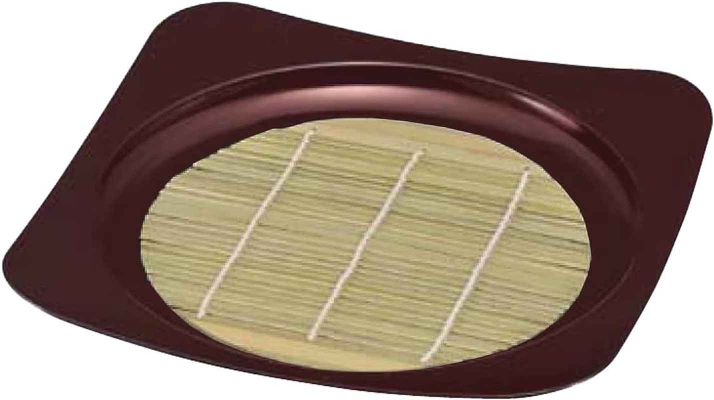 J-Kitchens Soba Pot, Zaru Soba Soba with Sumimaru Full Moon Buckwheat Plate, New Storage, Shatter-Resistant, Resin, 8.7 X 8.7 X 1.2 Inches (22 X 22 X 3 Cm), Made in Japan