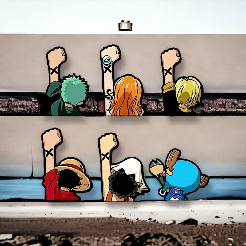 One Piece Car Stickers and Decals - Anime Vinyl Reflective Waterproof Wall Decals for Cars (ARABASTA L) image number 1