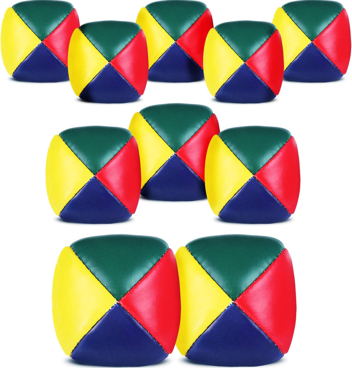 Patelai Juggling Balls Set for Beginners, Quality Mini Juggling Balls, Durable Juggle Ball Kit, Soft Easy Juggle Balls for Boys Girls and Adults, Multicolored 10 Packs image number 5