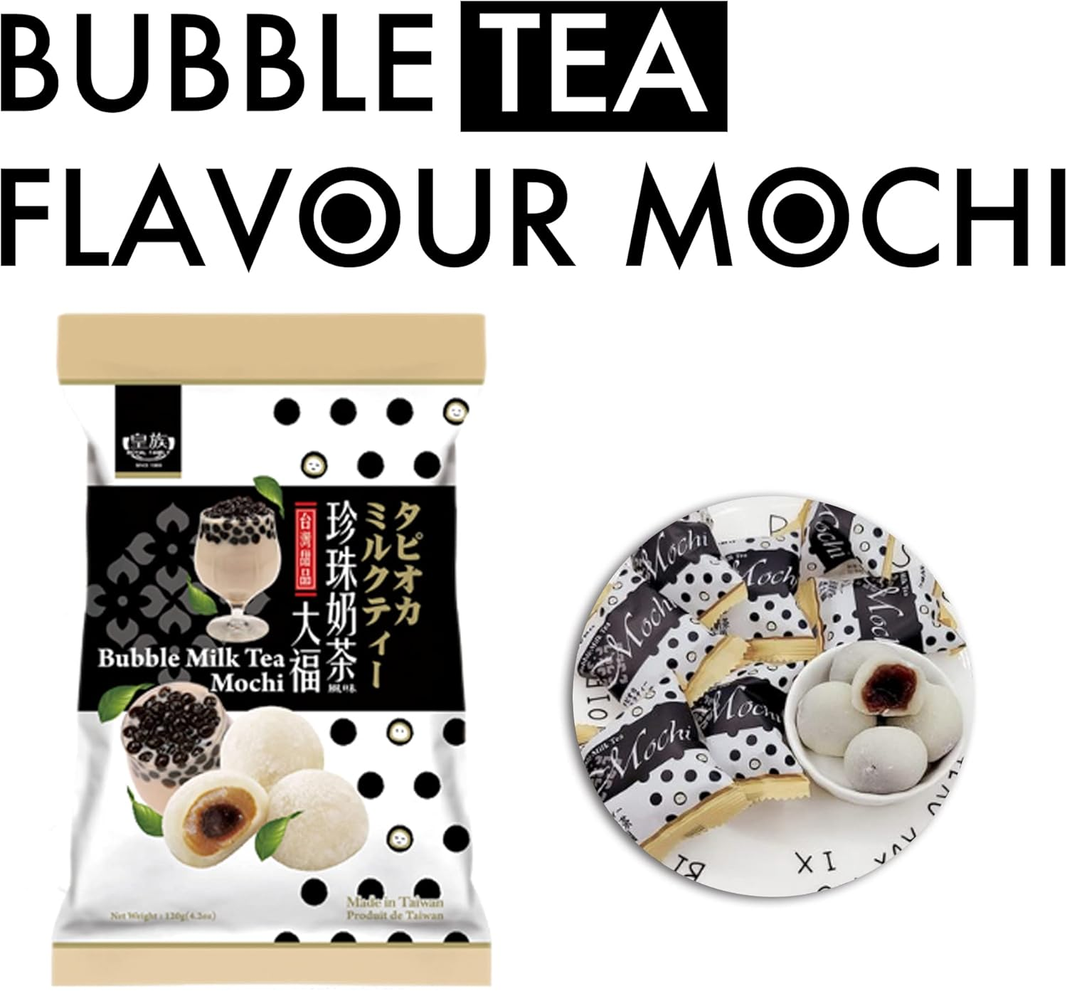 Royal Family Bubble Milk Tea Mochi 120 G image number 1