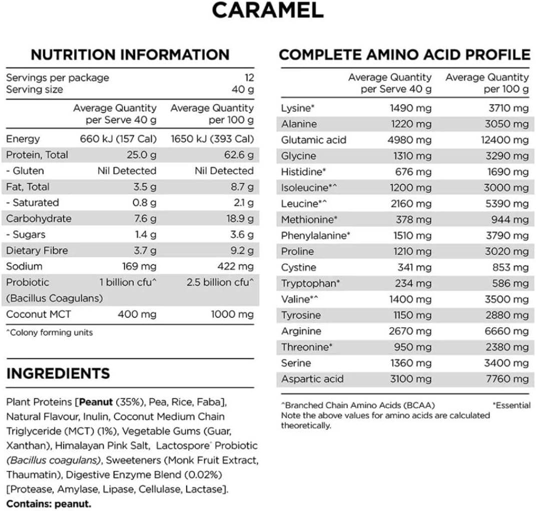 Pranaon Peanut Protein 500G Caramel Flavour image number 1