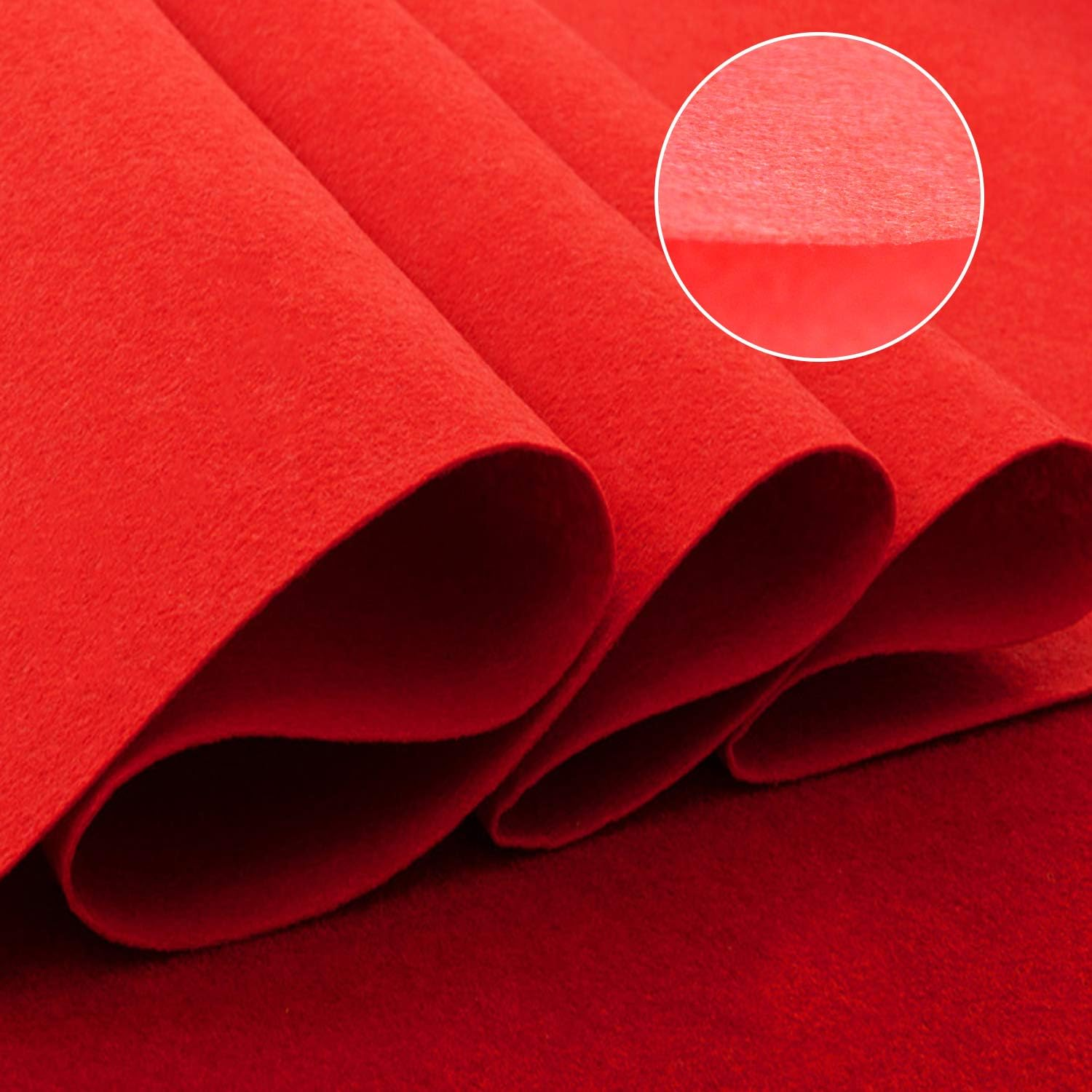 Lehom Red Carpet Runner Large Aisle Runway Rug 3.3 X 33Feet Flooring Rug for Wedding Christmas Thanksgiving Decor Indoor Outdoor Party Flooring Carpet Accessories 1/25 Inch Thickness image number 2