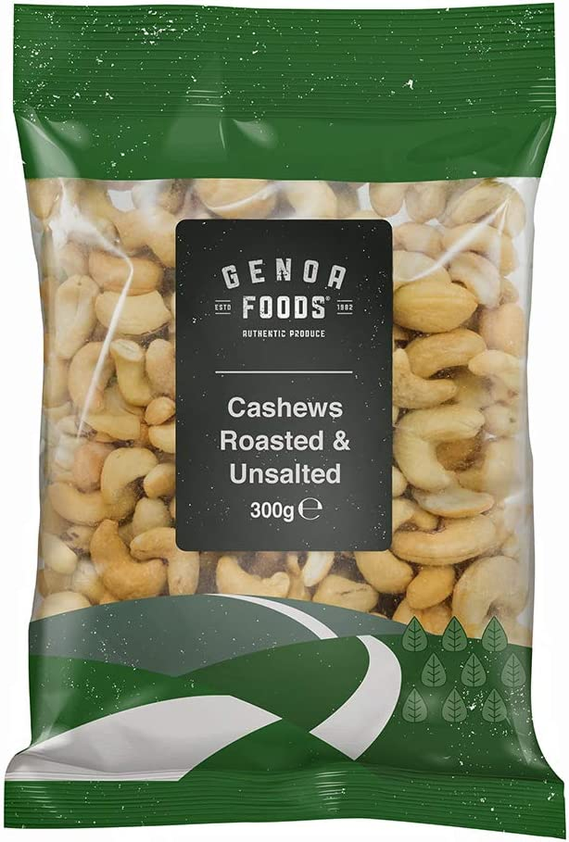Genoa Foods Cashews Roasted and Unsalted, 300 G, Cashews Roasted and Unsalted