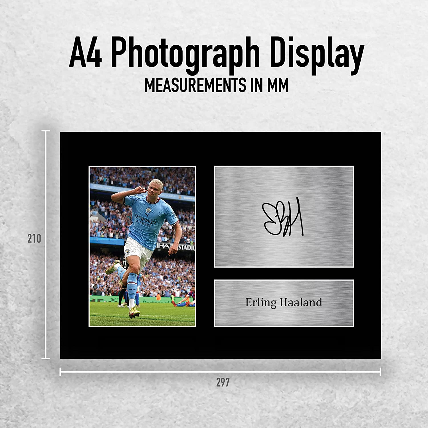 HWC Trading A4 Erling Haaland Manchester City Gifts Autograph Picture Print & Birthday Card Bundle for Football Fans and Supporters image number 5