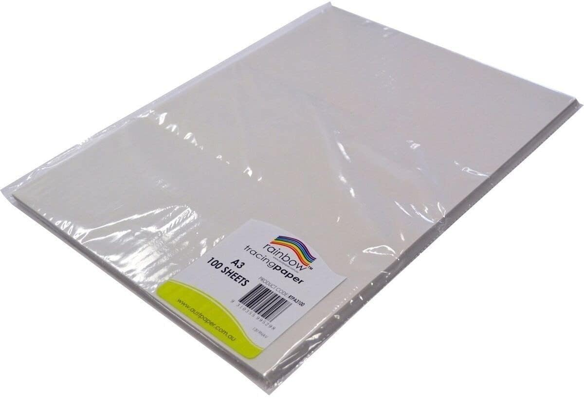 Rainbow A3 90Gsm Tracing Paper 100 Sheets, Clear
