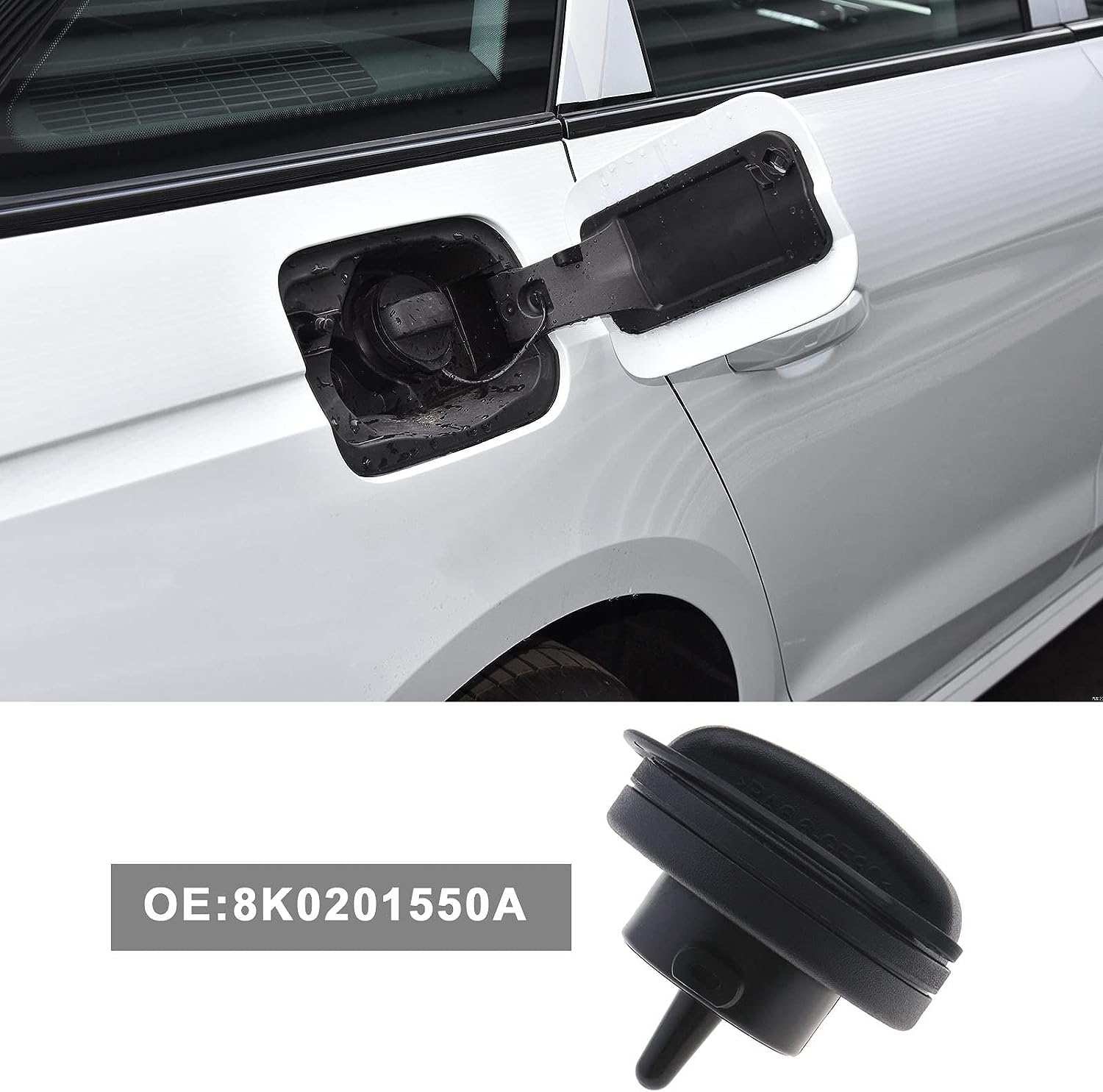 Ecsing Car Fuel Tank Cap 8K0201550A 8K0201550F 8K0201550N Compatible with A4 S4 A4 Allroad A5 S5 A8 S8 Q5 RS4 Fuel Filler Cap Cover image number 3