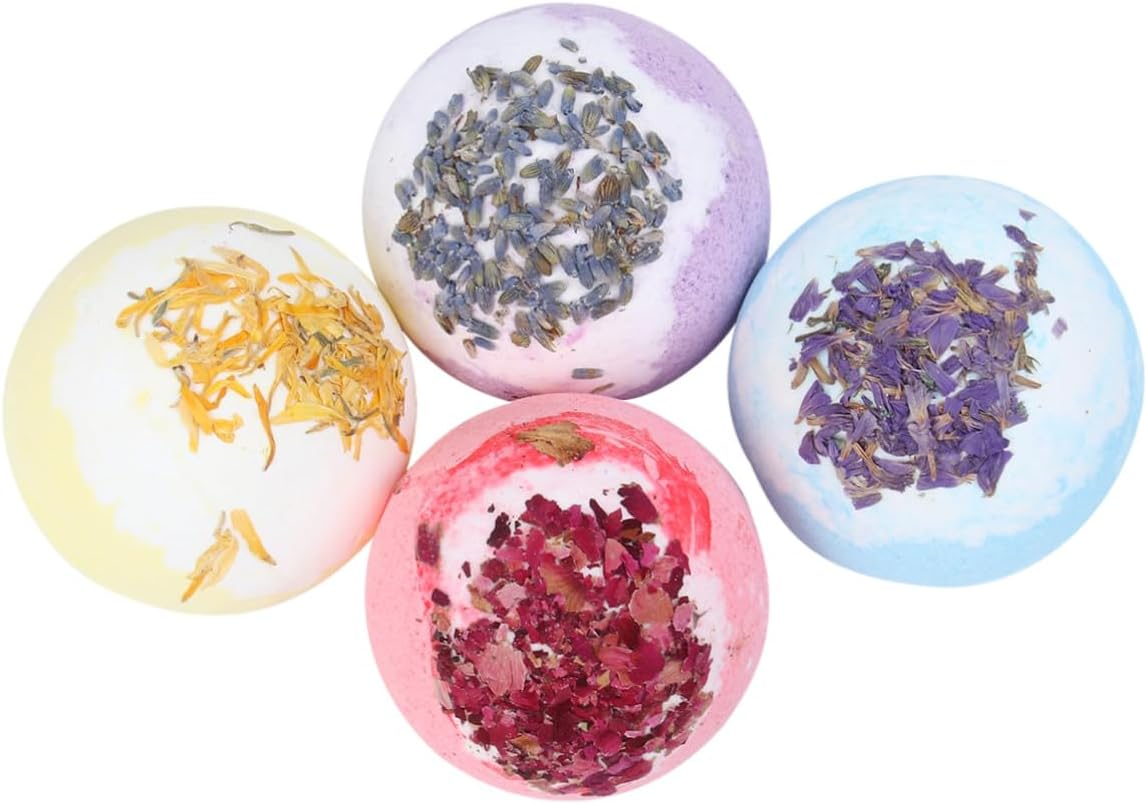 Healeved 4Pcs Bathing Salt Balls for Boys and Girls Spa Aromatic Bath Balls for Women Spa Bath Supplies image number 3