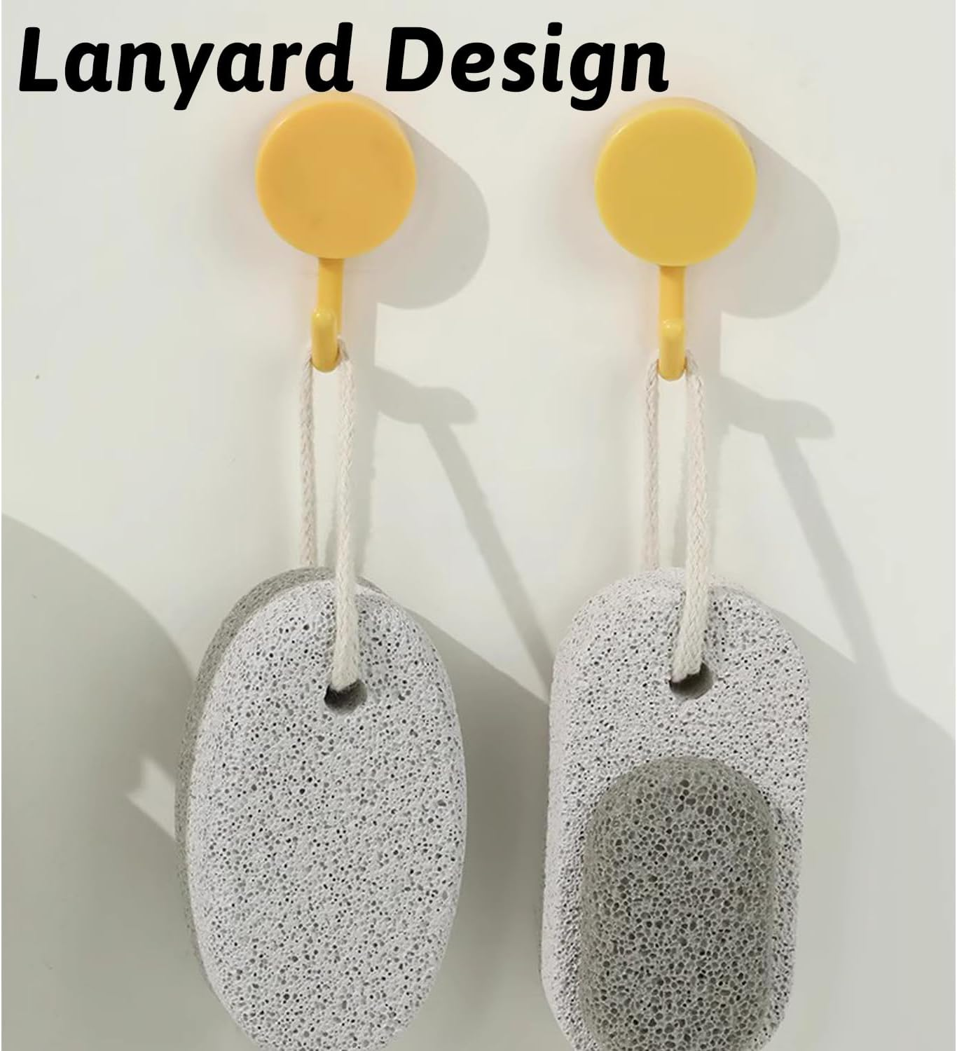 Pumice Stone for Feet/Hands/Body, Natural Lava Pumice Stone for Dead Hard Skin Removal, Foot Scrubber, White Calluse Remover, Foot File for Men/Women for Exfoliation(Oval) image number 3