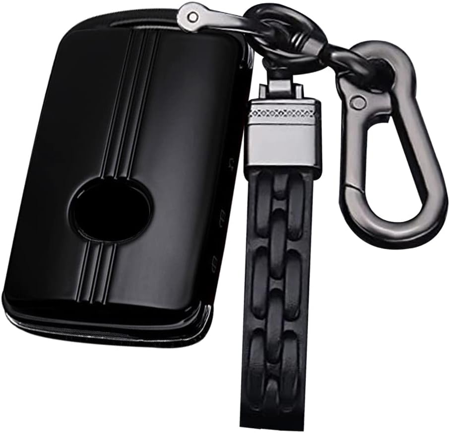 Ontto Car Key Case Cover Keyring Fit for Mazda 3 Alexa Mazda 3 CX-30 CX-5 CX-9 Mazda 3 Sedan 2019 2020 ABS Key Box Keychain Key Shell Key Holder Accessories Protector 2/3/4 Button Carbon Black