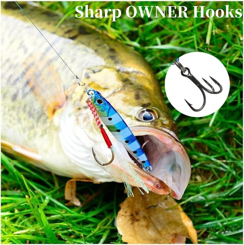 Fishing Lures Kit,Metal Multi-Function Blade Baits,Fishing Spoons of Captain'S Favorite,Shiny Saltwater Jigs for Predators,Great-Action Micro Jigs to Catching More Fish,Freshwater Bass Fishing Lures image number 6