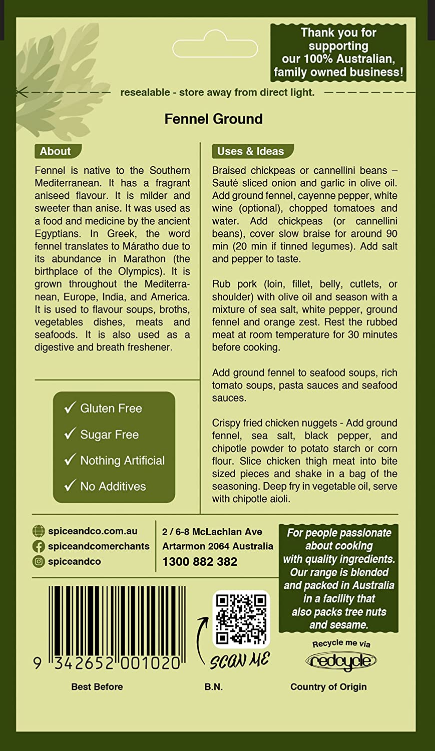 Spice & Co Fennel Seed Ground 50 G image number 1