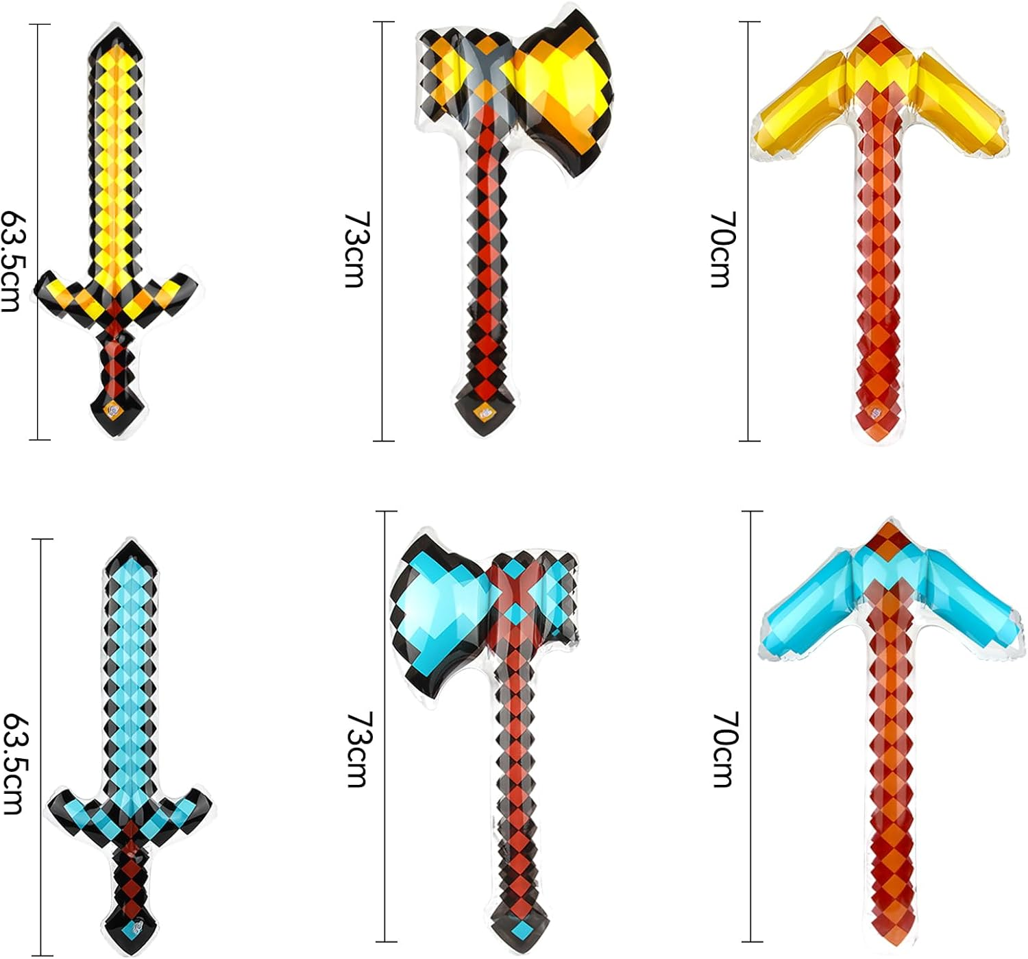 Miner Video Game Party Bag Pixel Party Pack for Children'S Birthday Party Bags, Miner Gamer Children'S Birthday Boy with 6 Balloons and 6 Felt Masks Party Bag Party Birthday Decoration Games image number 3