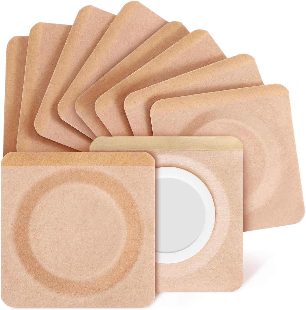 Ipetboom Belly Button Patches 100Pcs Disposable Castor Oil Pack Wrap Patches Self Adhesive Herbal Pads, Castor Oil Belly Button Patch for Kids Adults image number 5