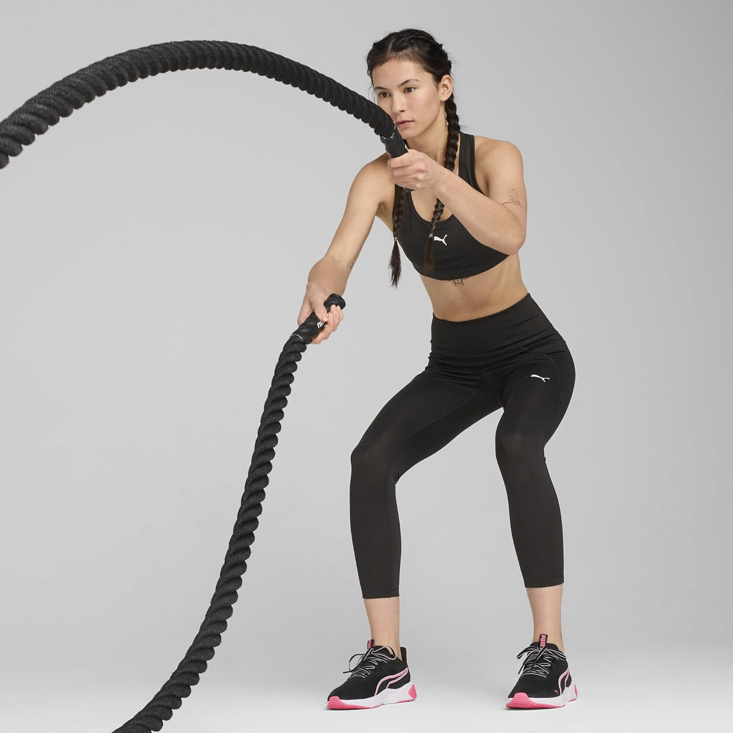 Puma Women'S 4 Keeps Elastic Bra, Puma Black, X-Small image number 1