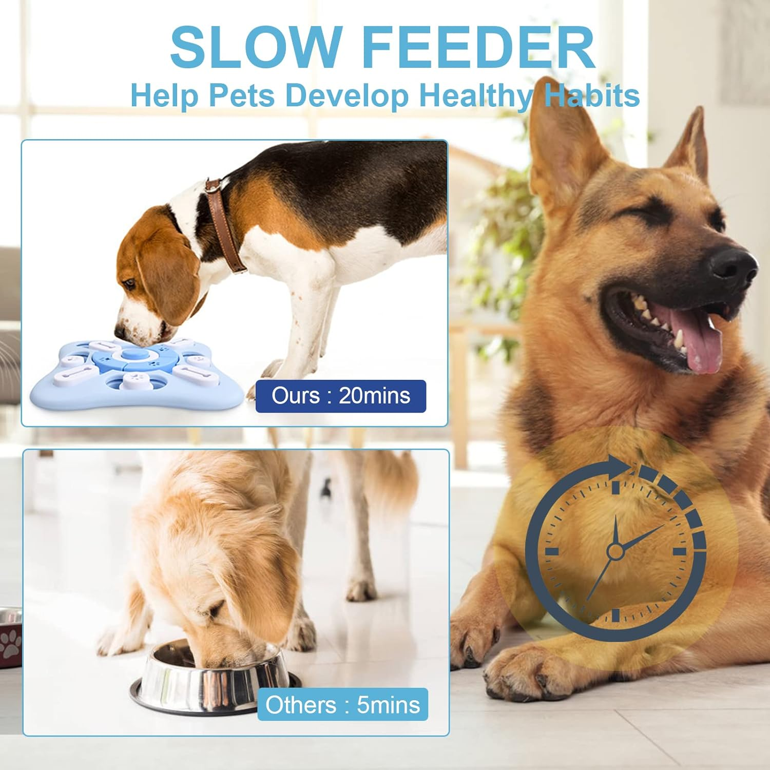 Dog Intelligence Toys, Dog Puzzle Toys, Interactive Dog Toys for IQ Training for Mental Stimulation, Dog Enrichment Toys with Squeak Design image number 3