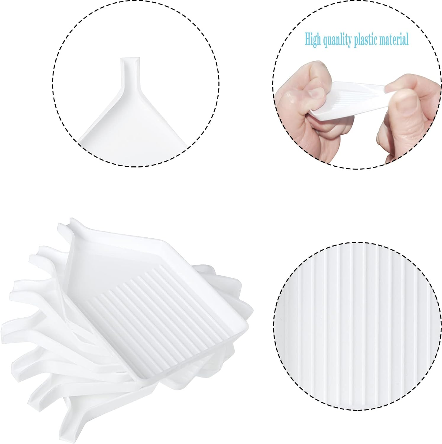 15PCS Plastic Diamond Art Painting Trays,3.8 X 2.2 Inches Bead Sorting Trays Organizer, Diamond Art Painting Tool Accessories for DIY Art Craft