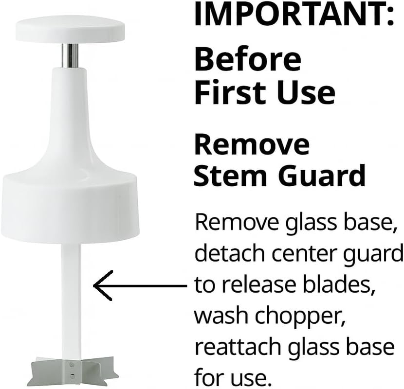 HIC Plain Edge Old Fashioned Onion Manual Food Chopper Onion Chopper Onion/Food Chopper White/Clear image number 3